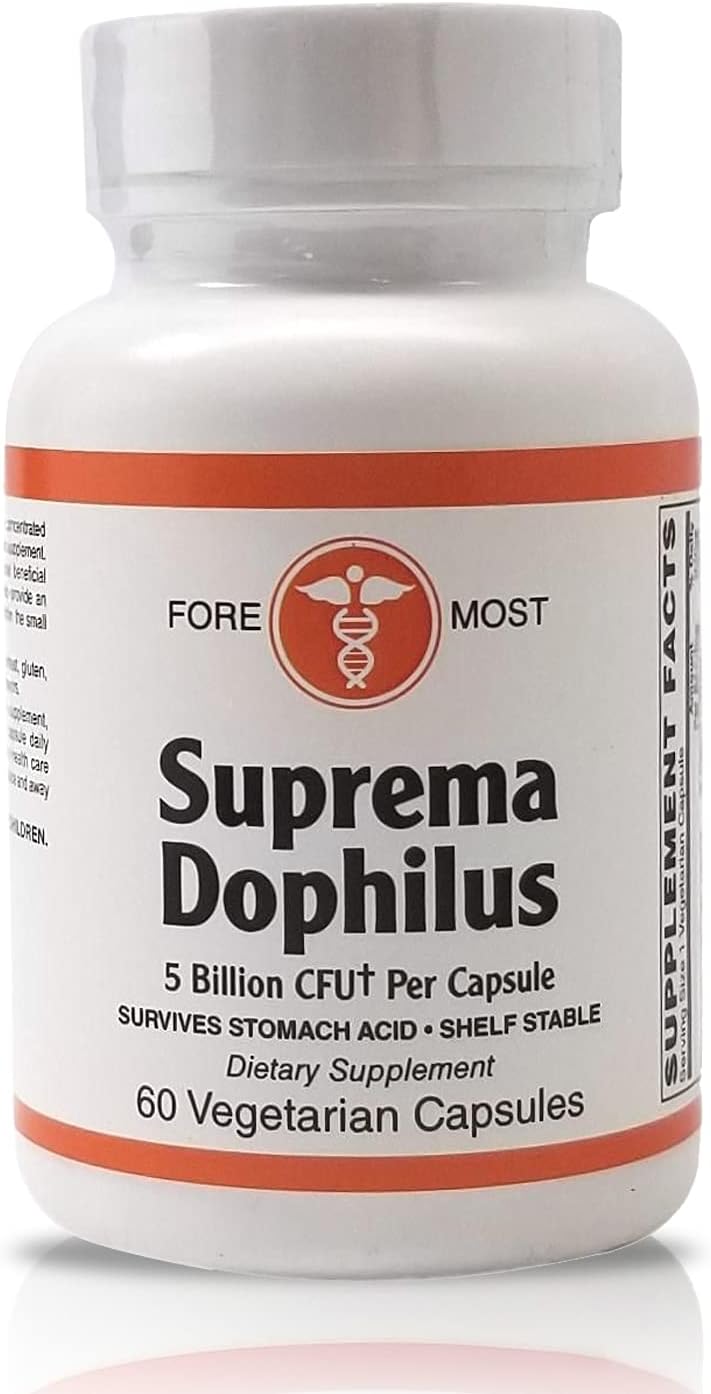 60 Capsules of Holistic Health Probiotic Supplement for Stronger Immunity and Gut Health, Vegetarian Capsules by Flora Health