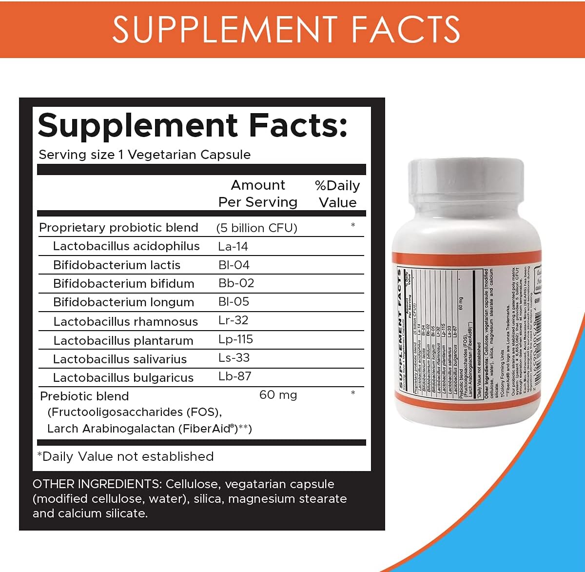 60 Capsules of Holistic Health Probiotic Supplement for Stronger Immunity and Gut Health, Vegetarian Capsules by Flora Health