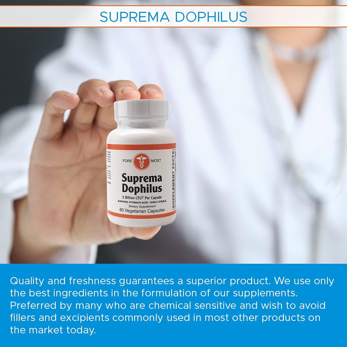 60 Capsules of Holistic Health Probiotic Supplement for Stronger Immunity and Gut Health, Vegetarian Capsules by Flora Health