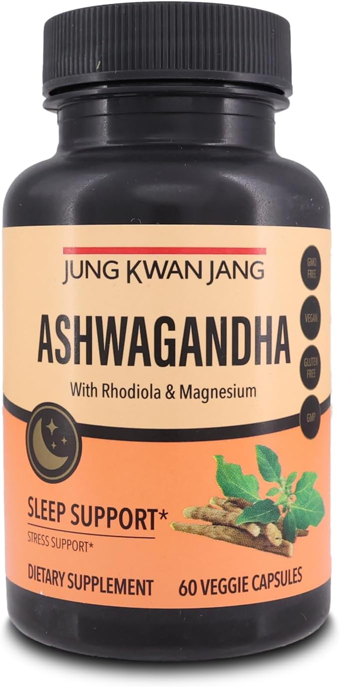 60 Capsules of Jung Kwan Jang Ashwagandha with Rhodiola & Magnesium Supplement