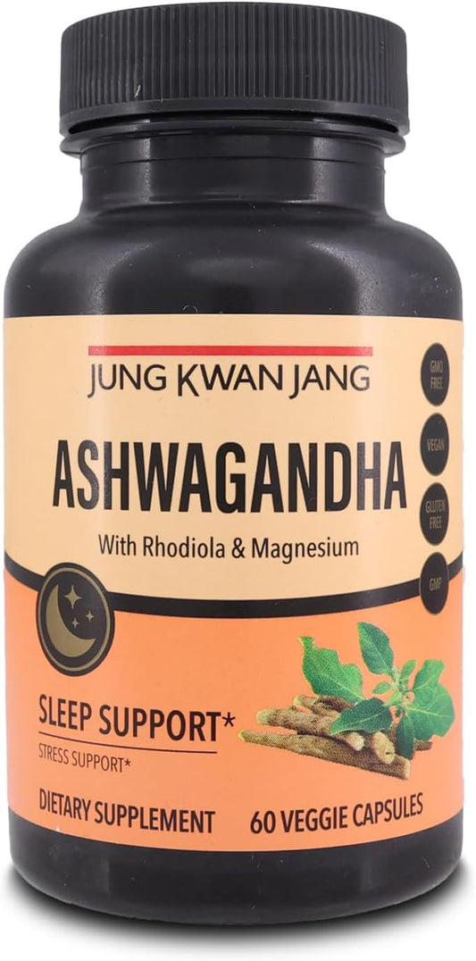 60 Capsules of Jung Kwan Jang Ashwagandha with Rhodiola & Magnesium Supplement
