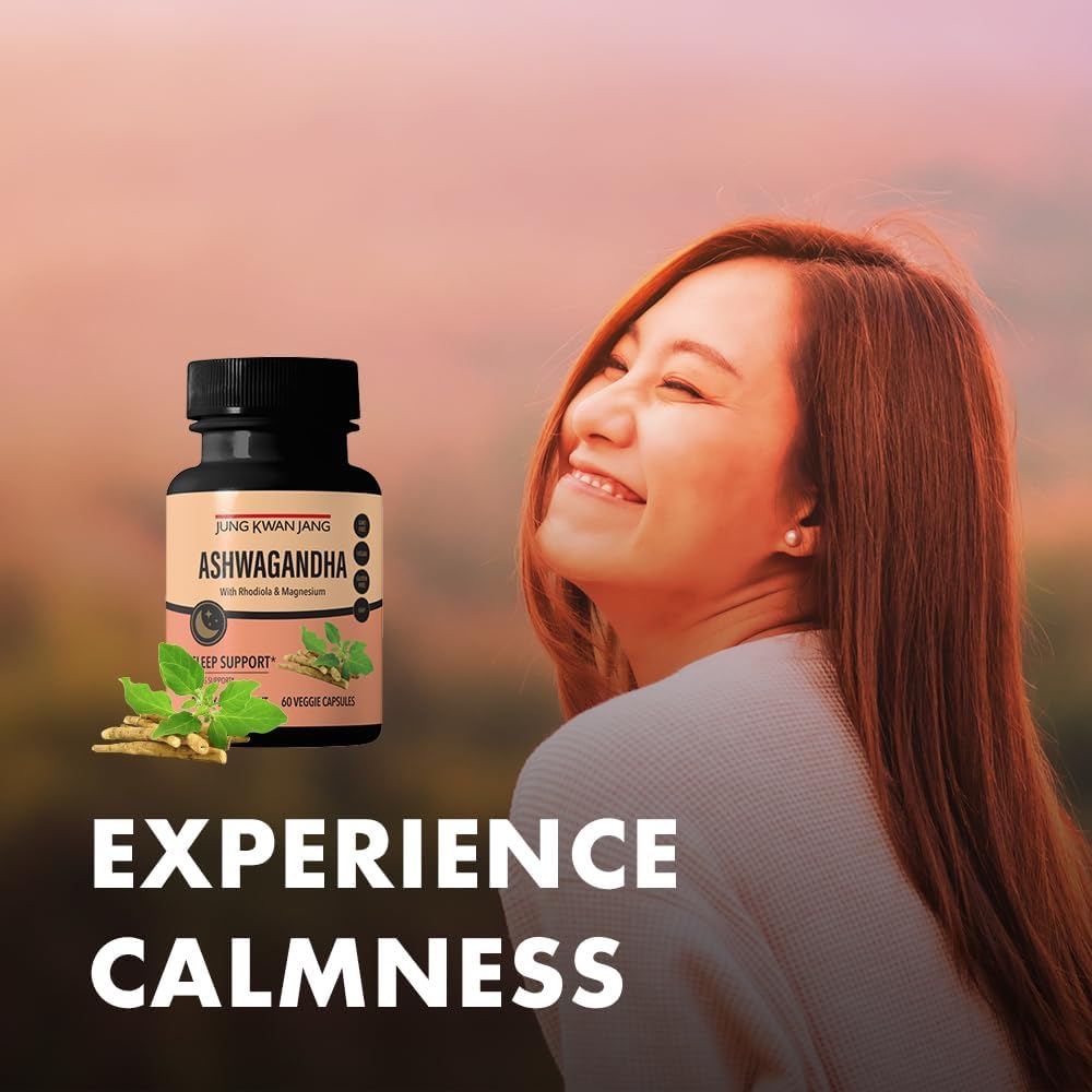60 Capsules of Jung Kwan Jang Ashwagandha with Rhodiola & Magnesium Supplement