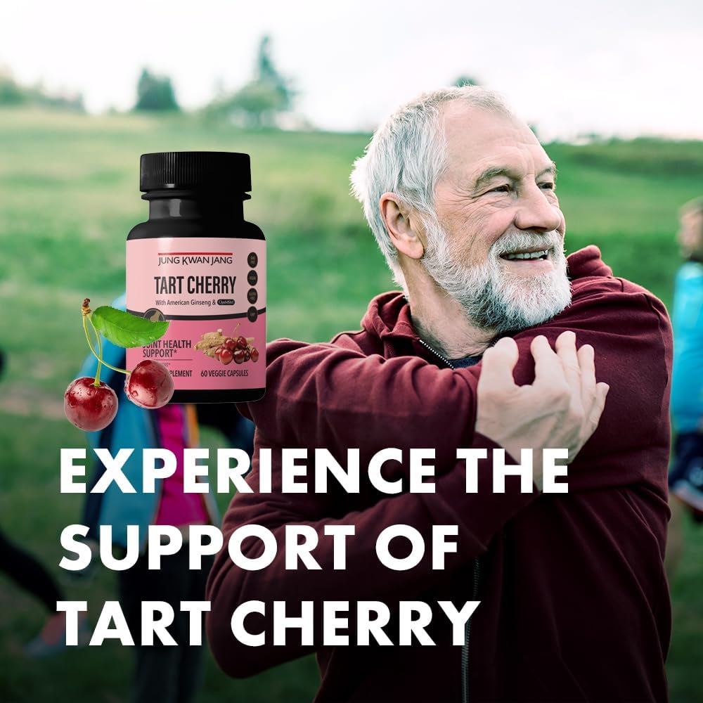 60 Capsules of JUNG KWAN JANG Tart Cherry Supplement with American Ginseng and OptMSM