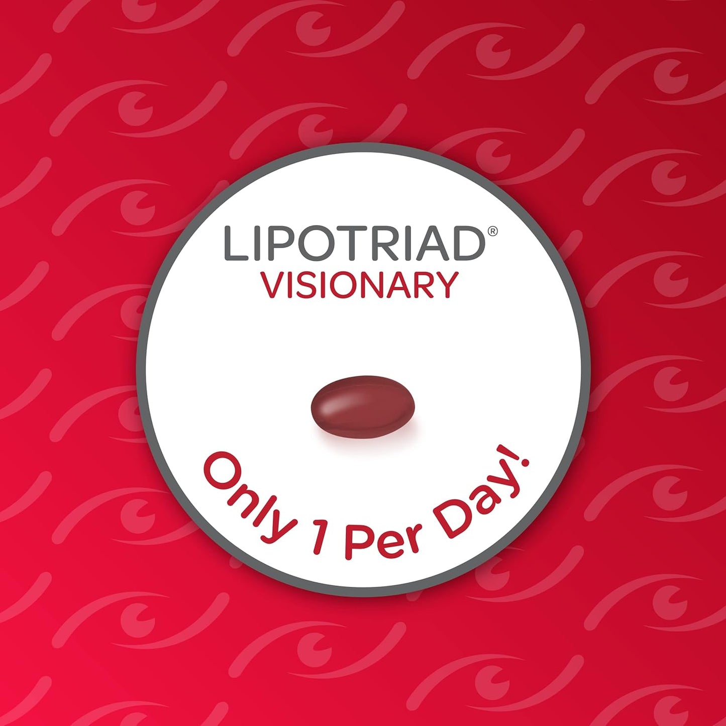 60 Capsules of Lipotriad Visionary Eye Vitamins with Lutein, Zeaxanthin, and AREDS 2® for Macular Degeneration & Vision Support