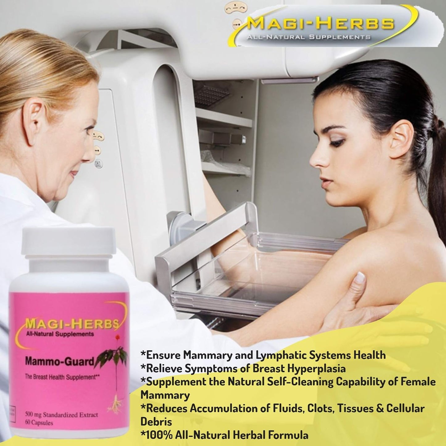60 Capsules of Mammo Guard 500 mg - Breast Health Support Supplement