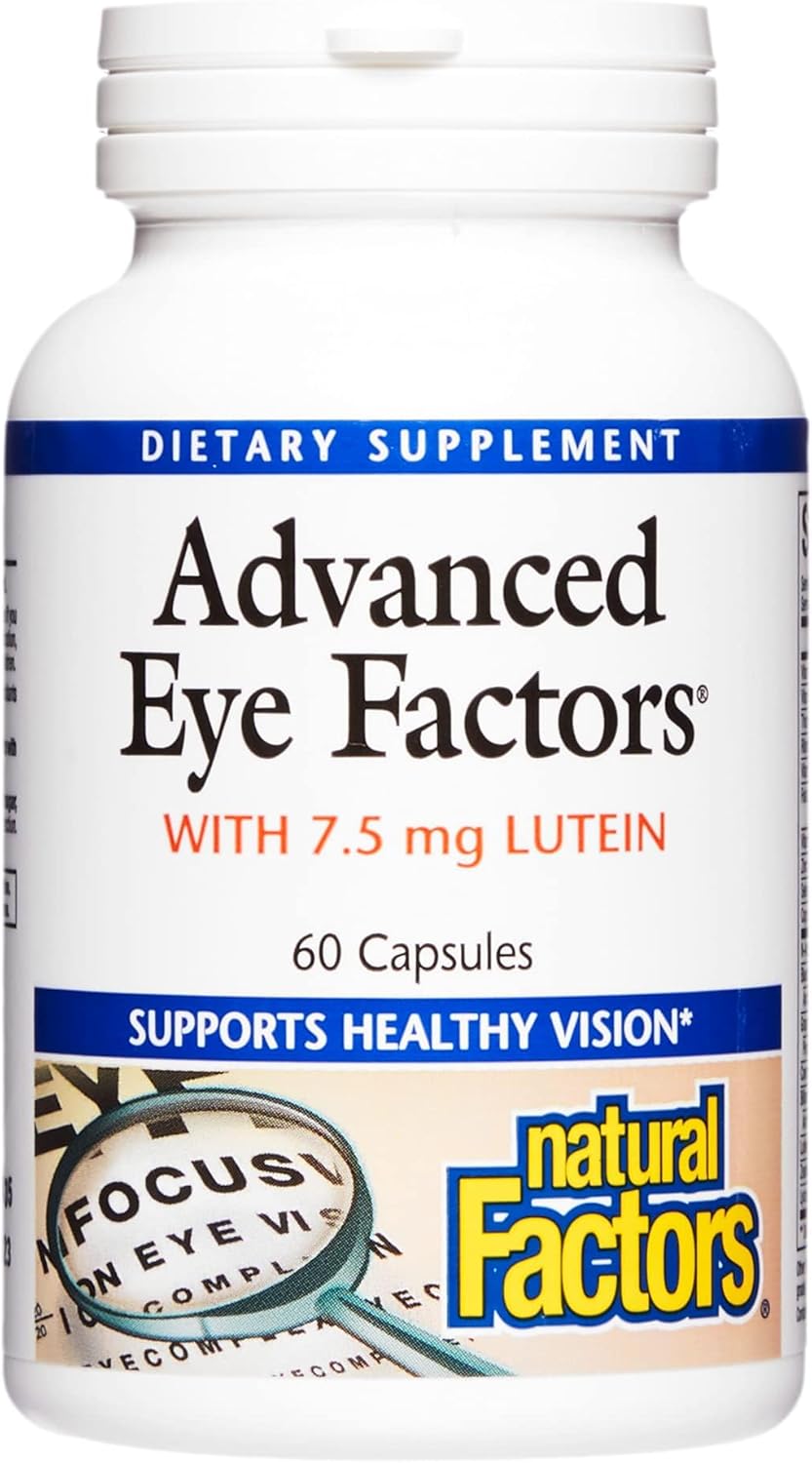 60 Capsules of Natural Factors Advanced Eye Factors with Lutein and Zeaxanthin for Optimal Eye Health