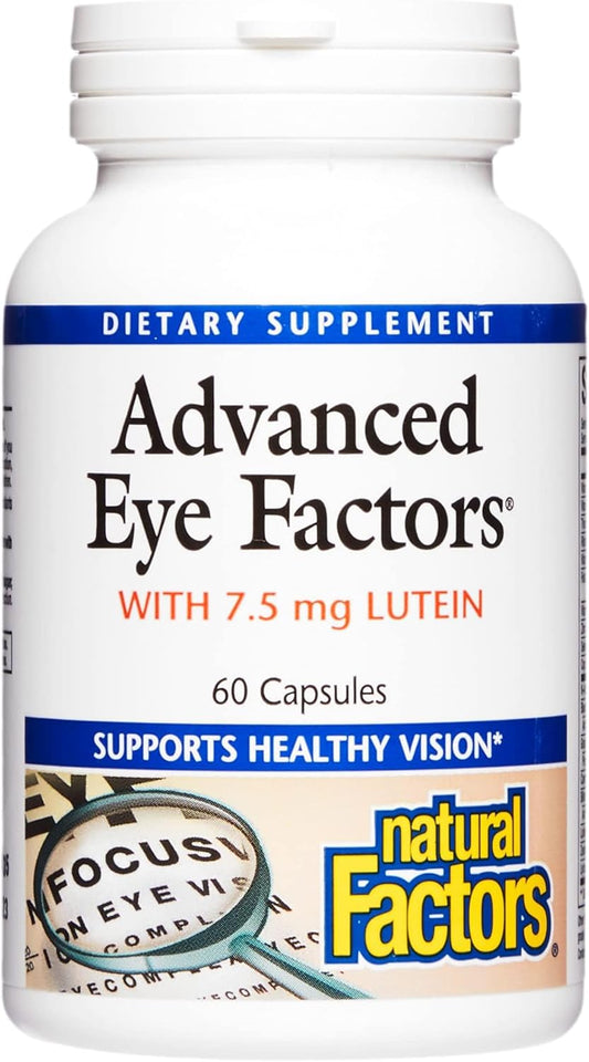 60 Capsules of Natural Factors Advanced Eye Factors with Lutein and Zeaxanthin for Optimal Eye Health