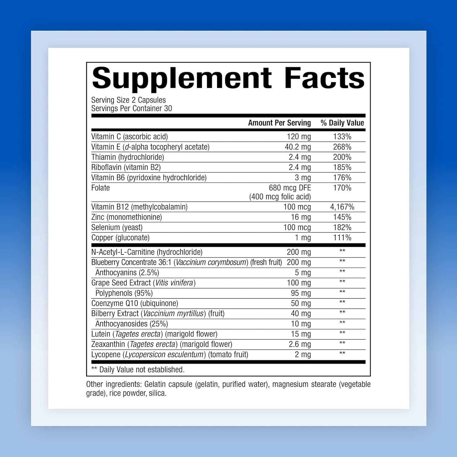 60 Capsules of Natural Factors Advanced Eye Factors with Lutein and Zeaxanthin for Optimal Eye Health