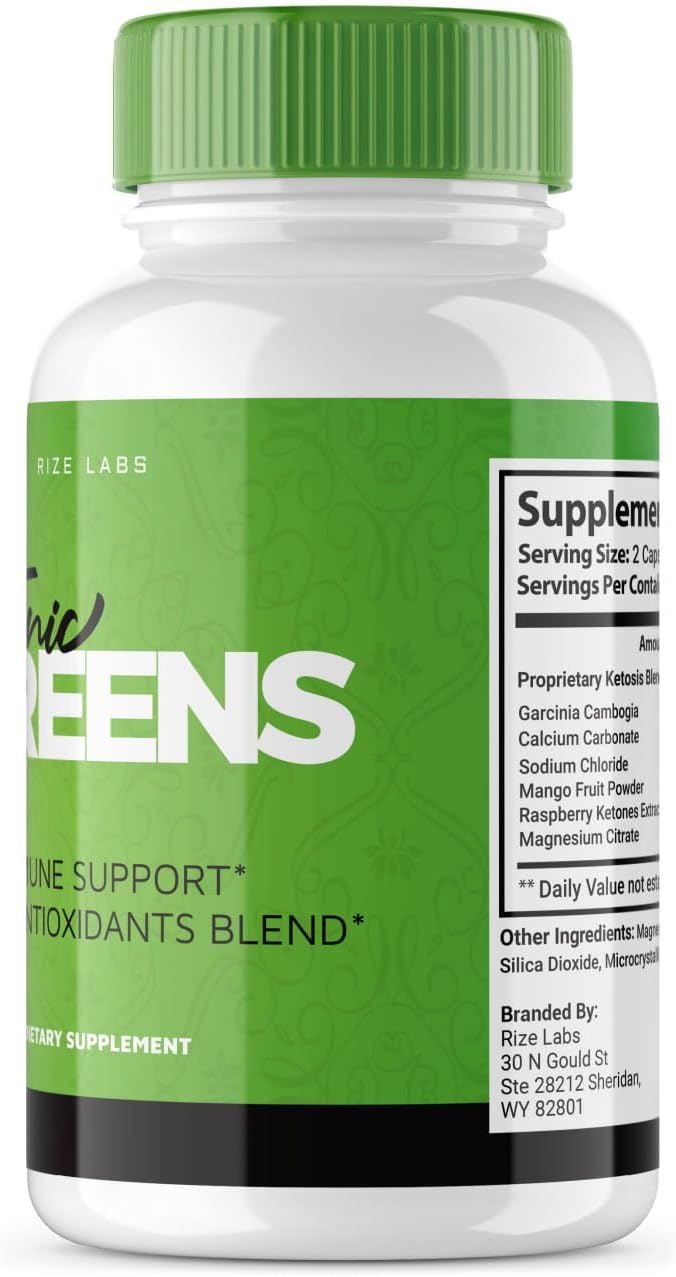 60 Capsules of Rize Labs Tonic Greens: Immune Support & Antioxidants Formula