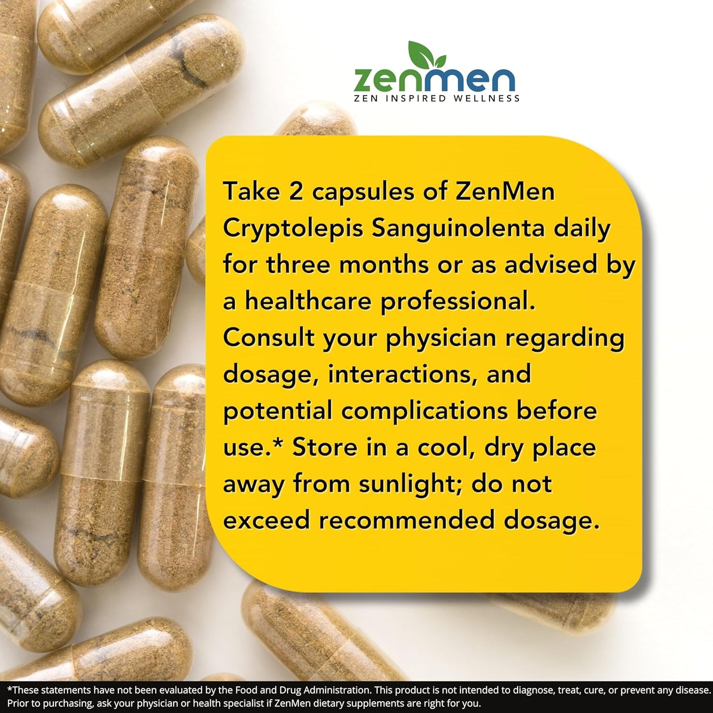 60 Capsules of Zenmen Cryptolepis Sanguinolenta for Immune and Wellness Support - Made in the USA