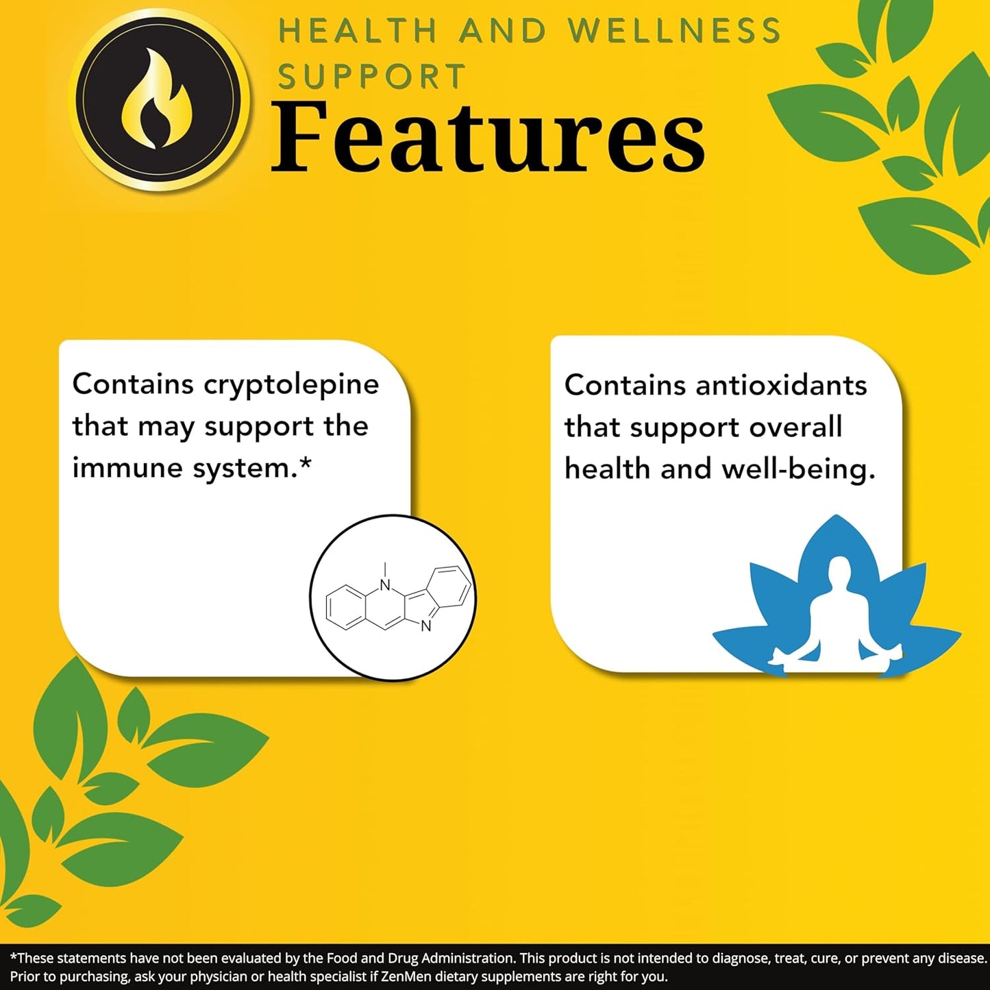 60 Capsules of Zenmen Cryptolepis Sanguinolenta for Immune and Wellness Support - Made in the USA