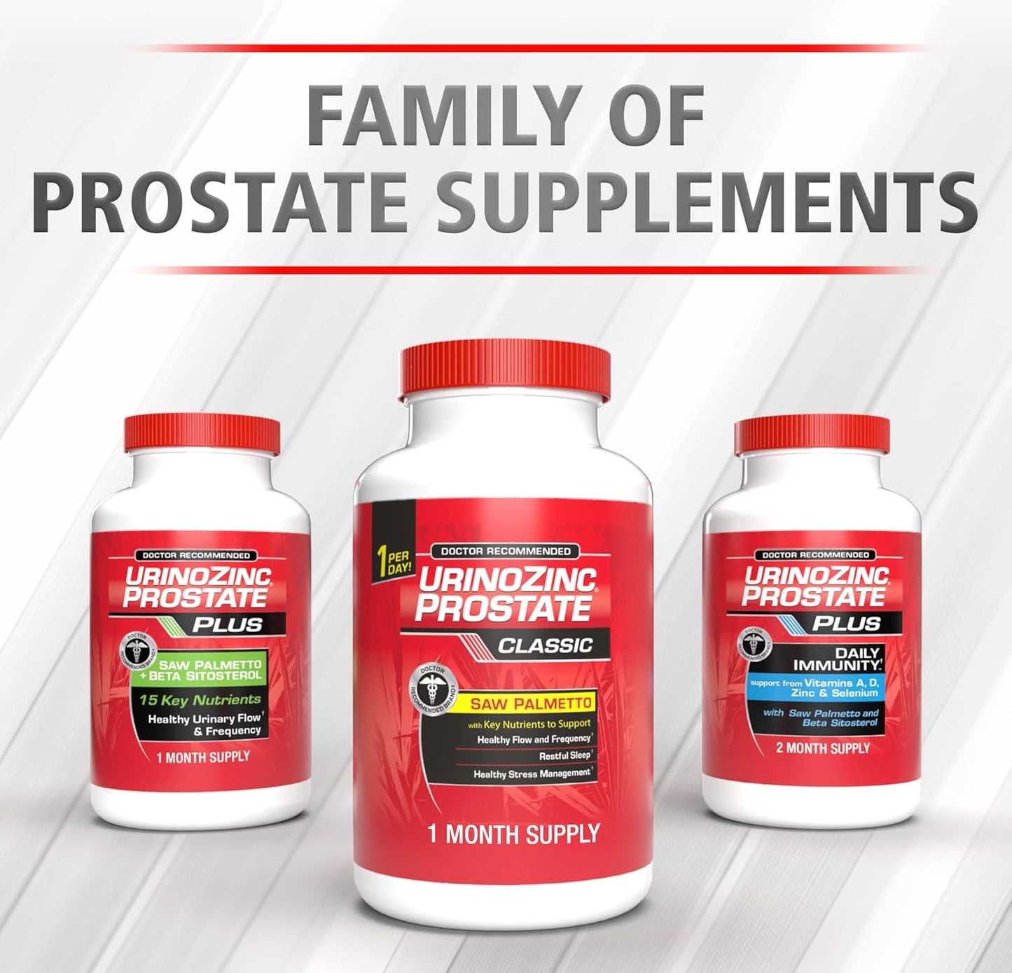 60 Capsules Urinozinc Prostate Classic Formula Supplement for Prostate Health