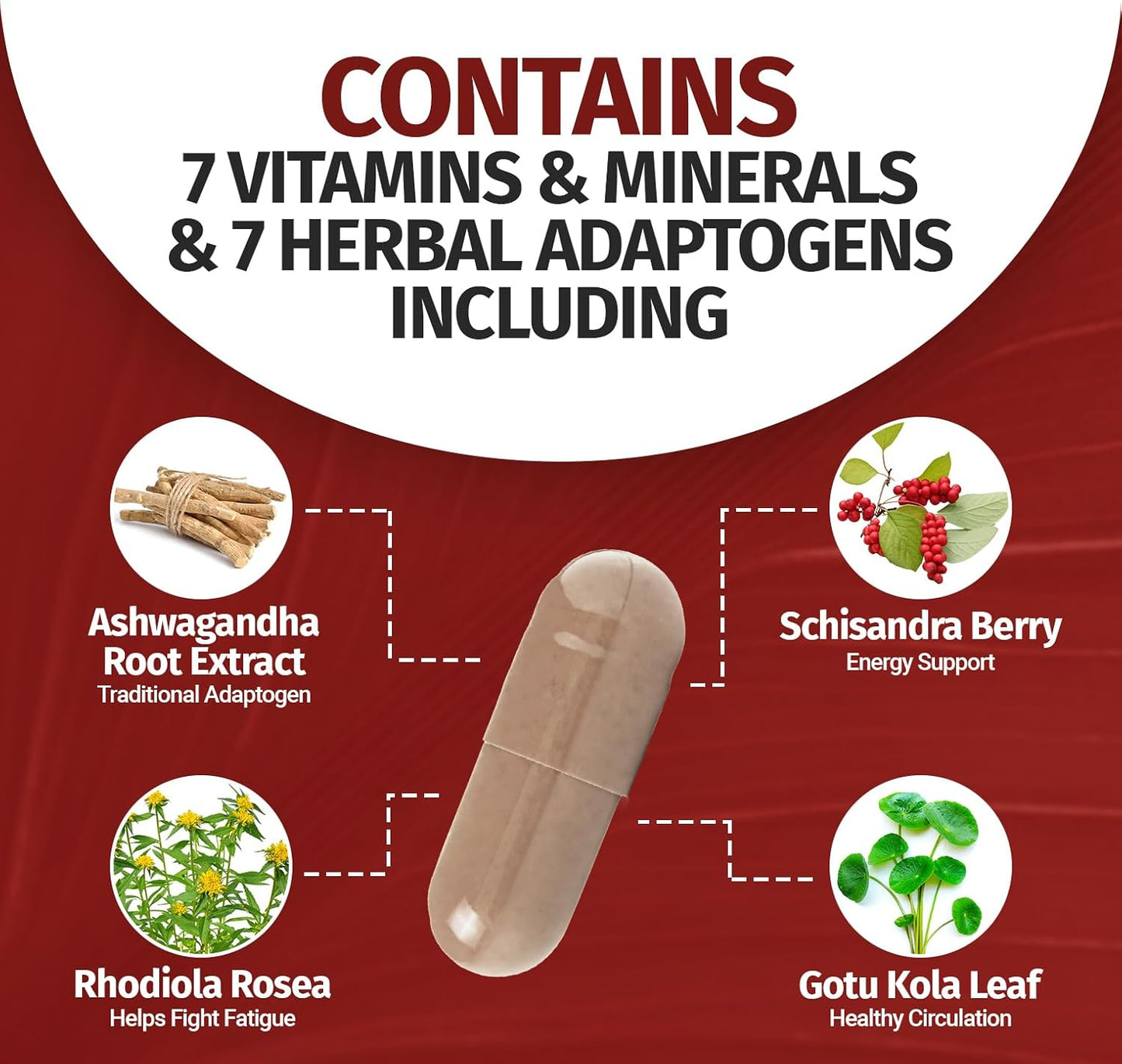 60 Capsules Vegan Ashwagandha Complex with Shoden® for Stress Relief, Sleep, and Energy Support - Non-GMO Formula
