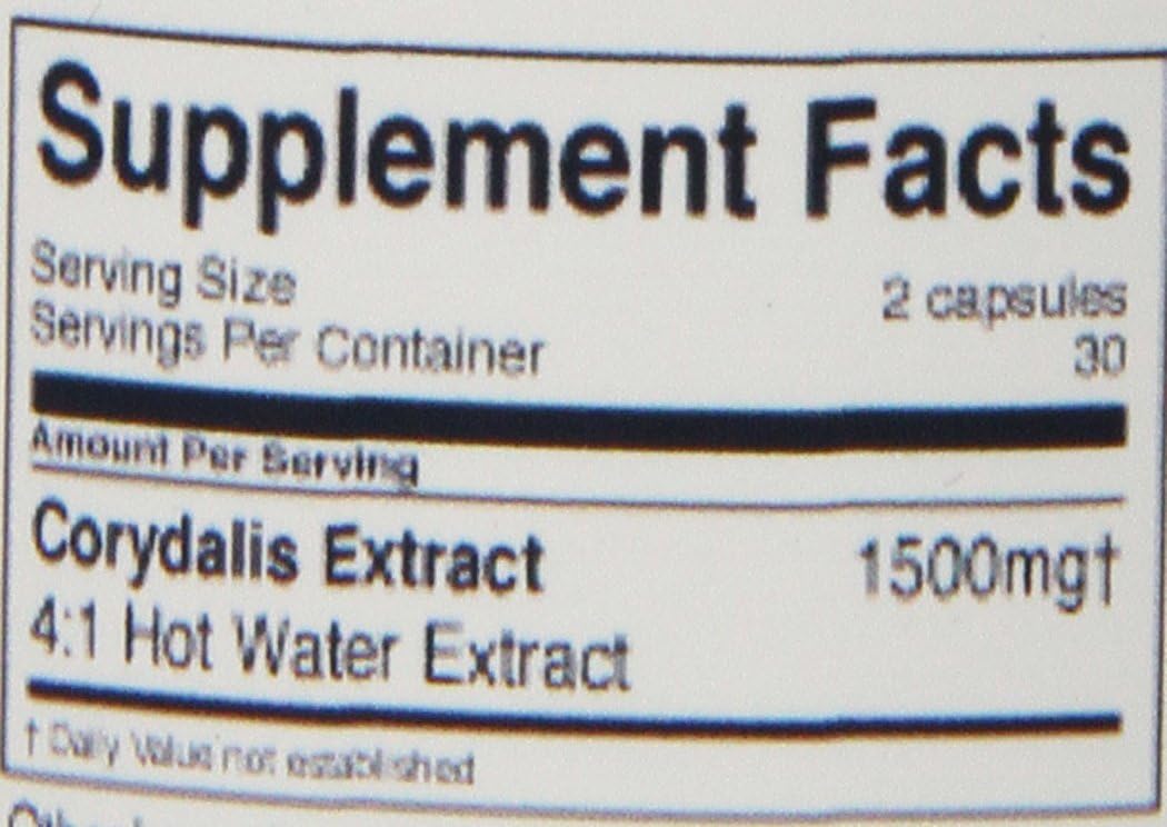 60 Count Balanceuticals Super Corydalis Extract Supplement - Natural Pain Relief and Stress Support