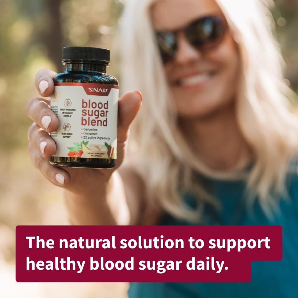60 Count Blood Sugar Support Blend by Snap Supplements - Promotes Healthy Blood Sugar Levels