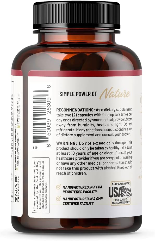 60 Count Blood Sugar Support Blend by Snap Supplements - Promotes Healthy Blood Sugar Levels