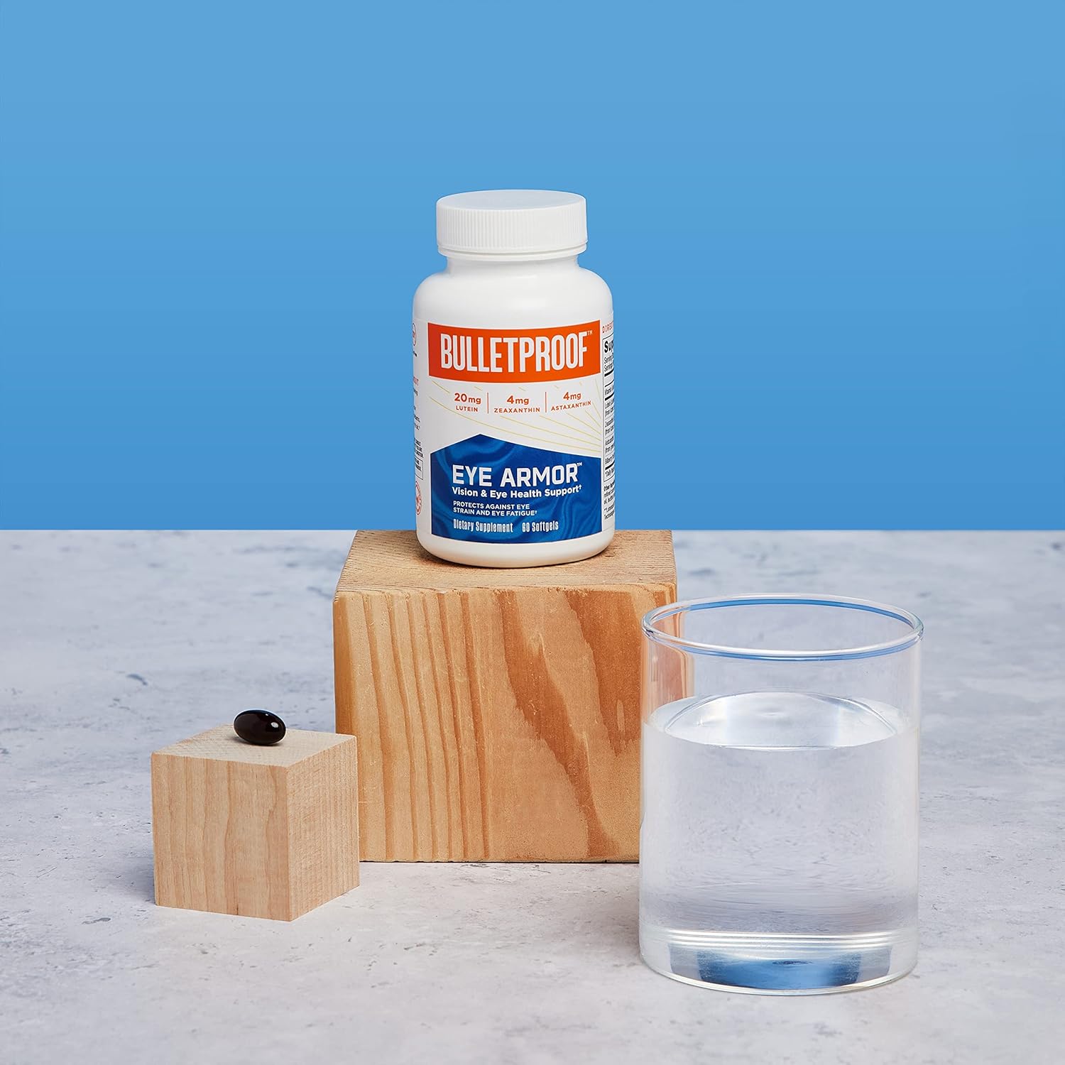 60 Count Bulletproof Eye Armor Softgels for Eye Health and Blue Light Protection