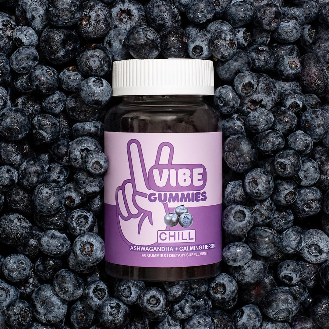 60 Count Chill Ashwagandha Vibe Gummies with GABA, L-Theanine & Chamomile