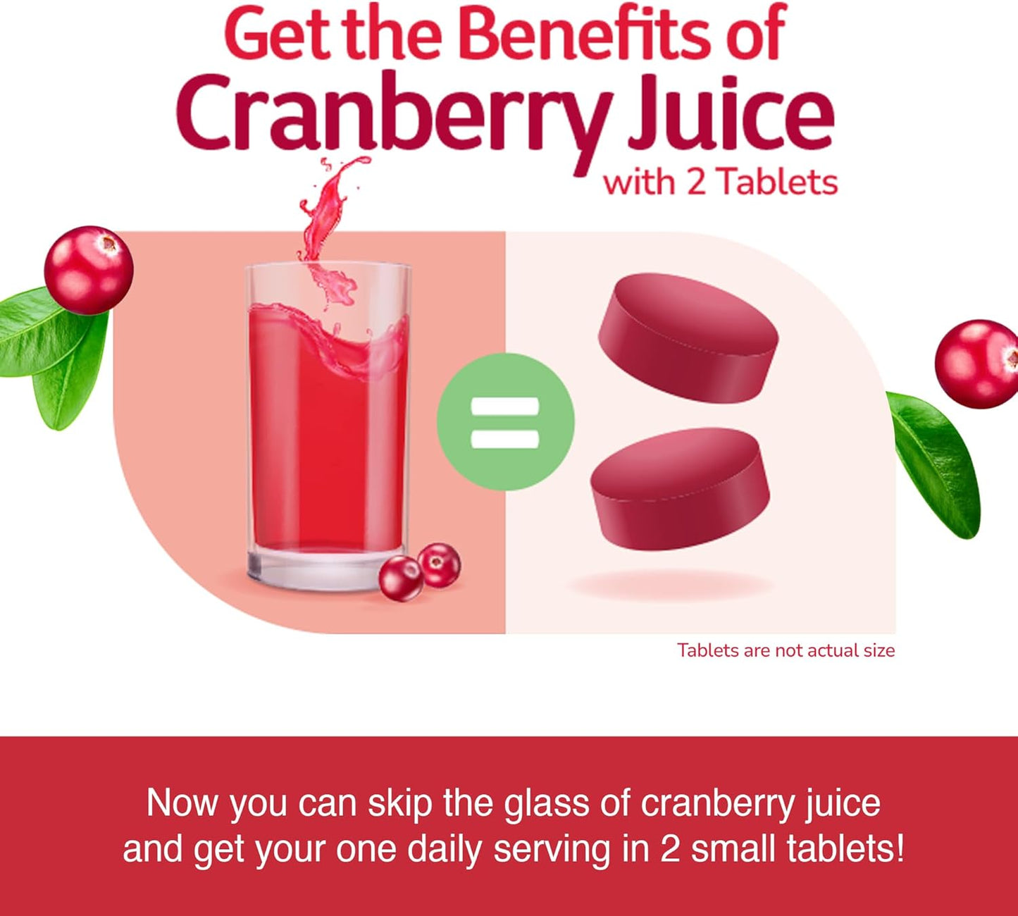 60 Count Cranberry Plus Probiotic Tablets for Modern Health
