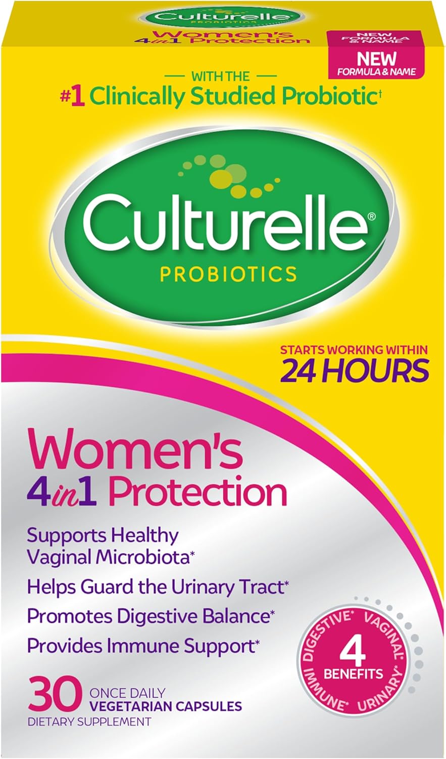 60 Count Culturelle Daily Probiotic & Veggie Fiber Gummies for Kids (Ages 3+) - Women’s 4-in-1 Probiotic Supplements - Supports Digestive & Vaginal Health