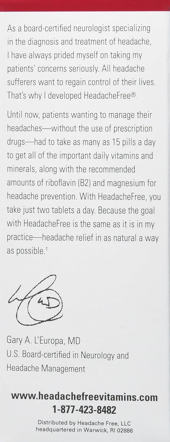 60 Count Headache-Free Complete Multivitamin Supplement for Daily Wellness