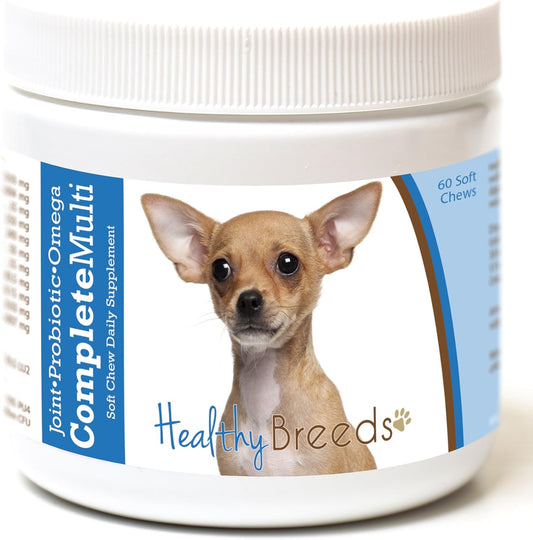 60 Count Healthy Breeds Chihuahua Multivitamin Soft Chews for Overall Health and Wellness