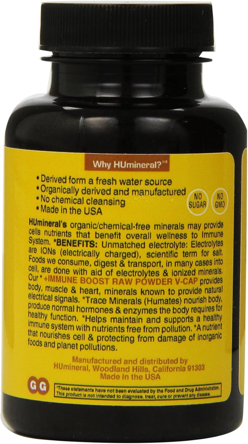 60 Count HUmineral Humic and Fulvic Mineral Raw Powder Supplement for Immune Support