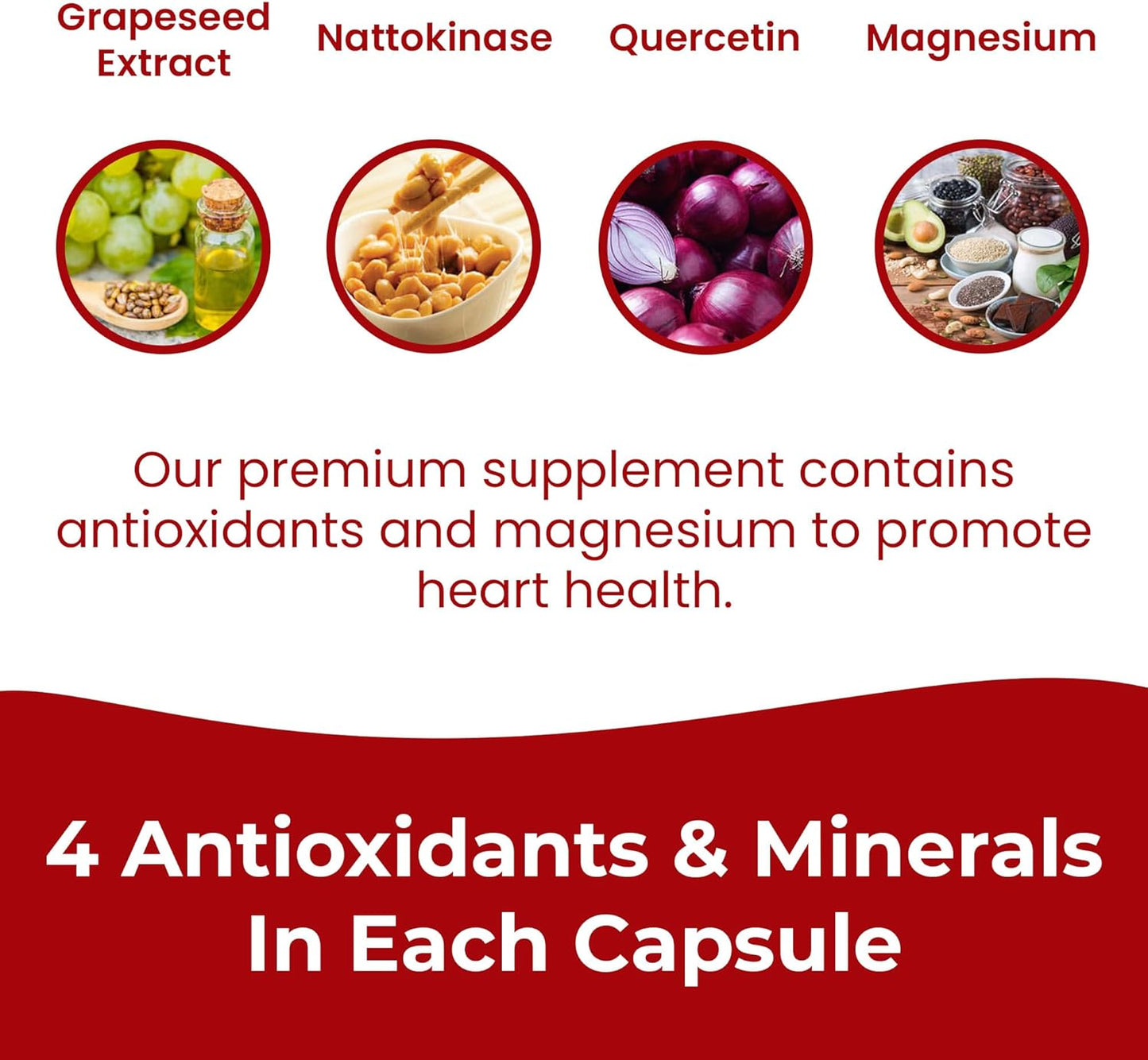 60 Count Infinite Age BP Lifeline Capsules - Heart Health Support Supplement with Grapeseed Extract, Nattokinase, Quercetin, Magnesium - USA Made