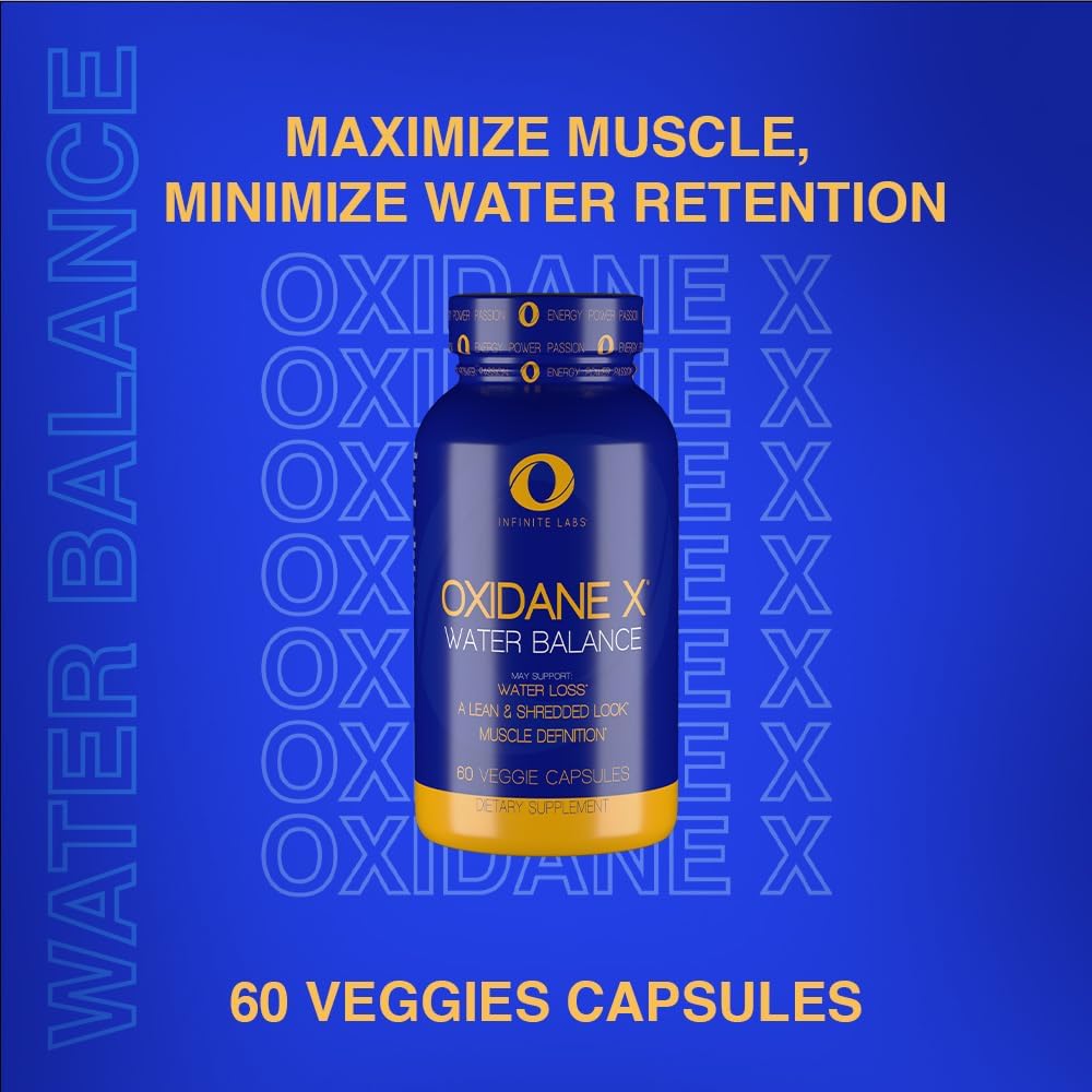 60 Count Infinite Labs Oxidane X Capsules | Electrolyte Enhanced Water Balance Formula | Gluten Free & Vegetarian Formula