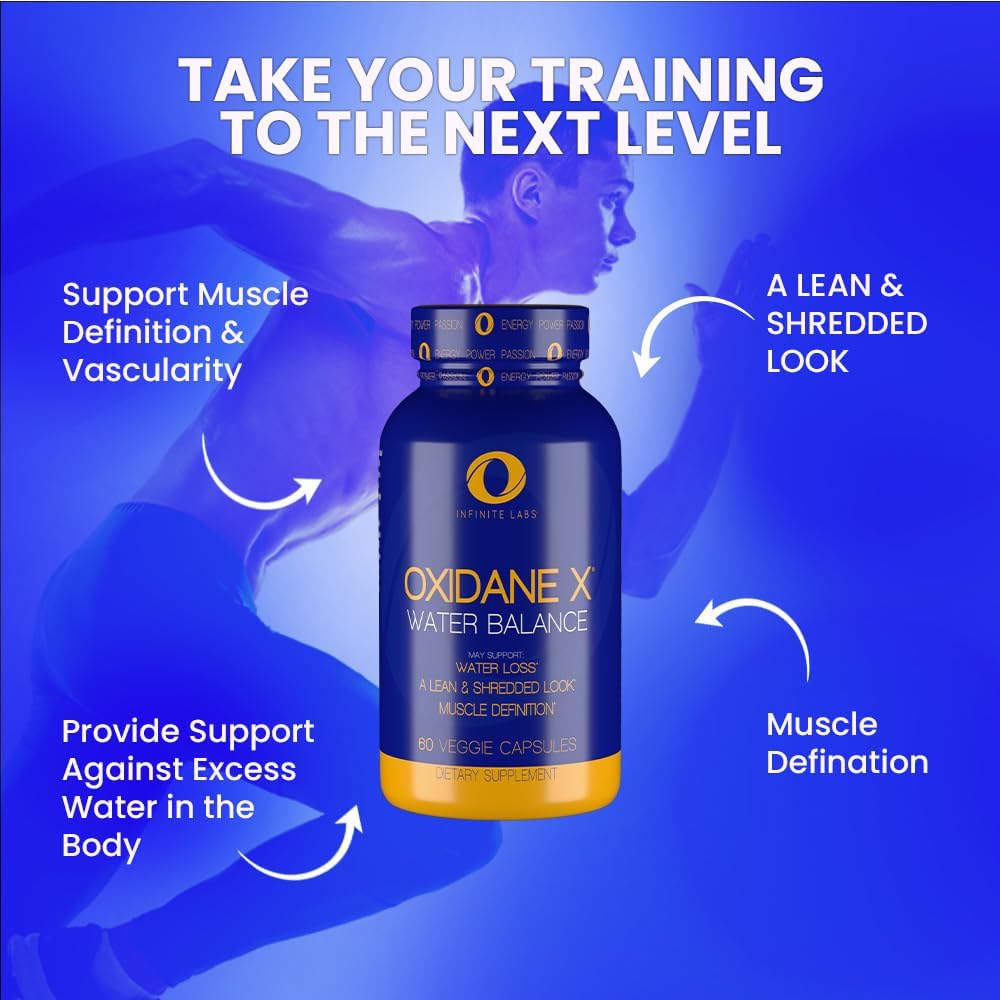60 Count Infinite Labs Oxidane X Capsules | Electrolyte Enhanced Water Balance Formula | Gluten Free & Vegetarian Formula