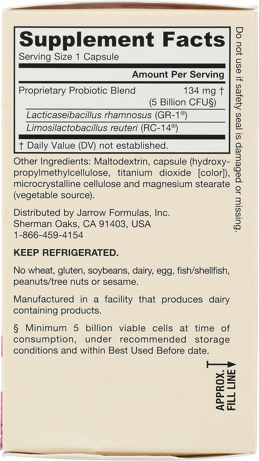 60 Count JARROW FORMULAS Fem Dophilus - Daily Probiotic Supplement for Women