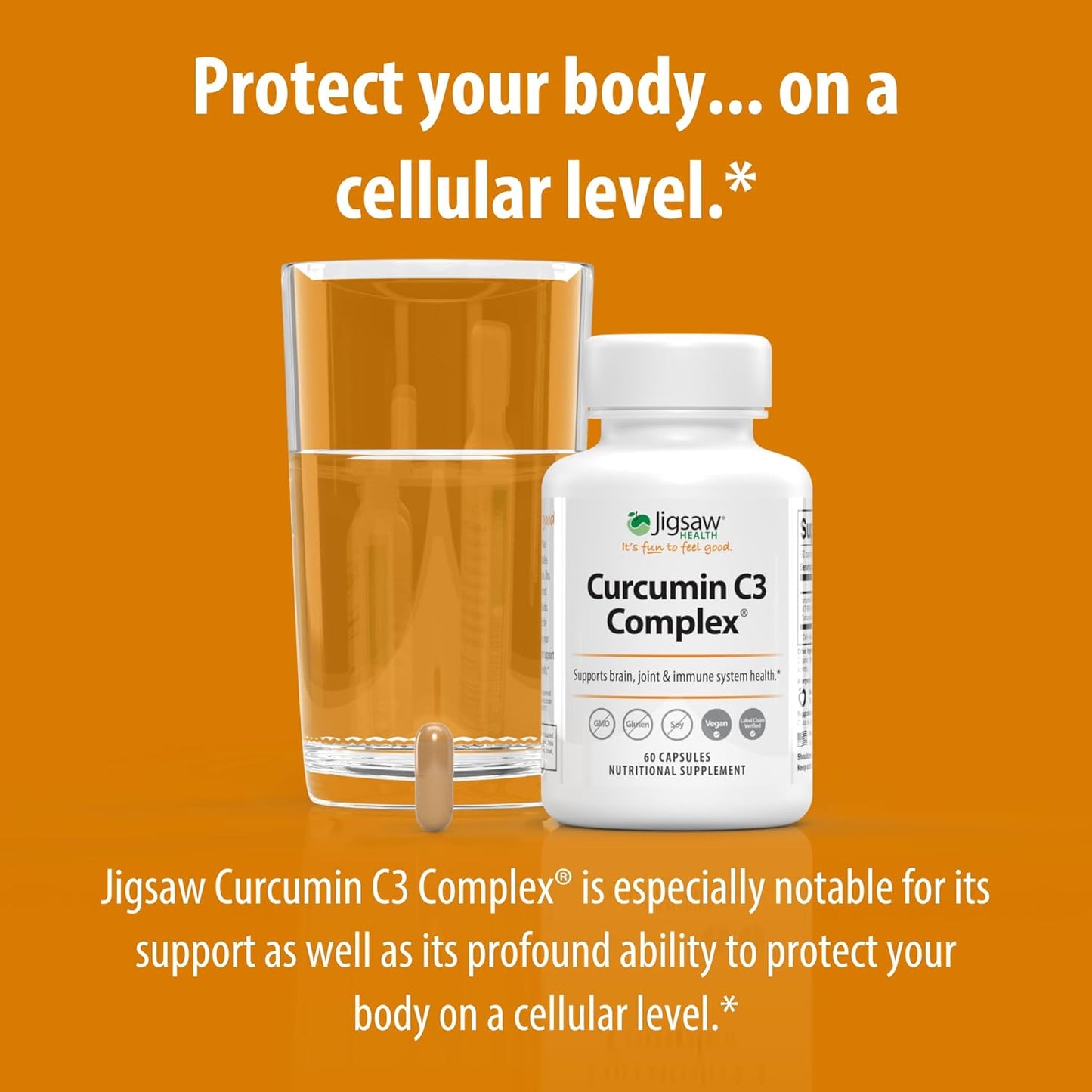 60 Count Jigsaw Health Curcumin Softgels for Antioxidant Support