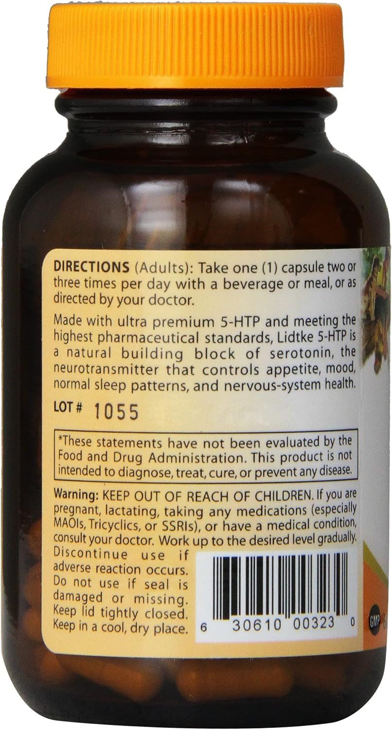 60-Count Lidtke Technologies 5-HTP Capsules for Diet Support