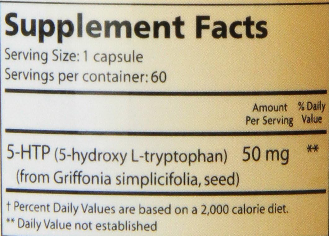 60-Count Lidtke Technologies 5-HTP Capsules for Diet Support