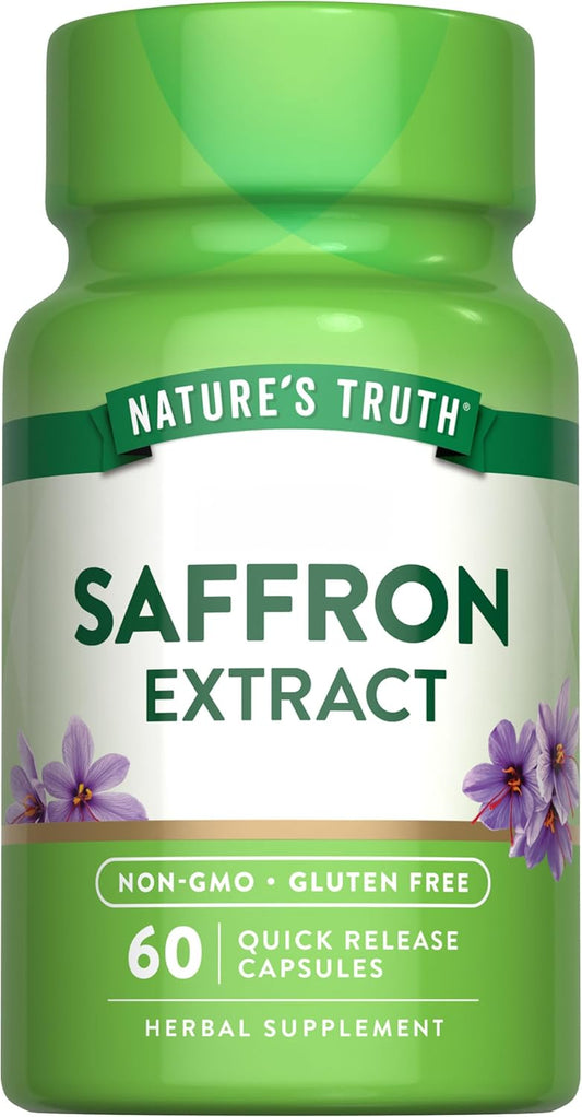 60 Count Nature's Truth Saffron Extract Capsules | Concentrated Non-GMO & Gluten Free Supplement