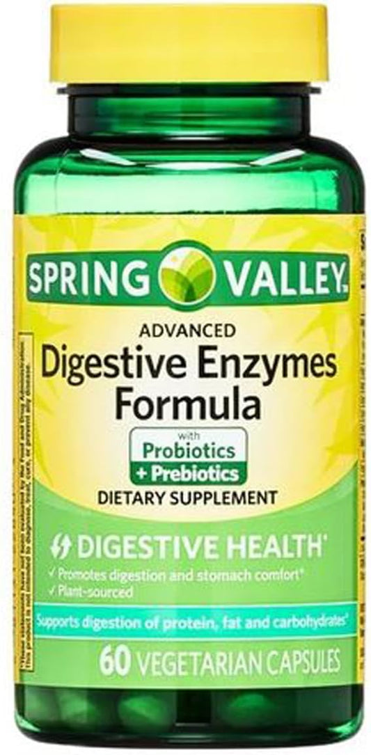 60 Count of 4 TOP CARE Advanced Digestive Enzymes for Optimal Digestive Health