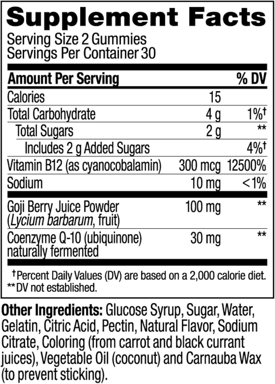 60-Count OLLY Caffeine Free Daily Energy Gummy with Vitamin B12 and CoQ10, Adult Chewable Supplement, Tropical Flavor