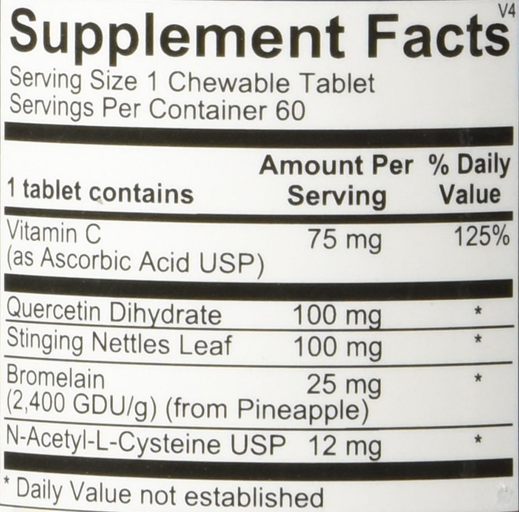 60 Count Ortho Molecular Products D-Hist JR Tablets for Allergy Relief