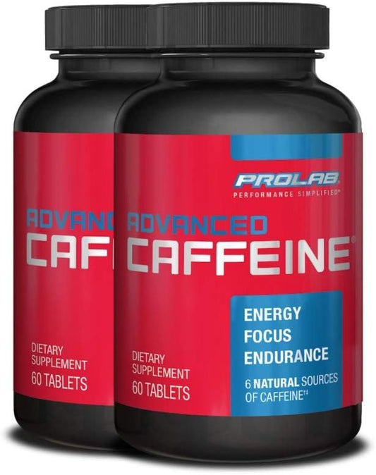 60-Count ProLab Advanced Caffeine Tablets for Energy Boost and Focus