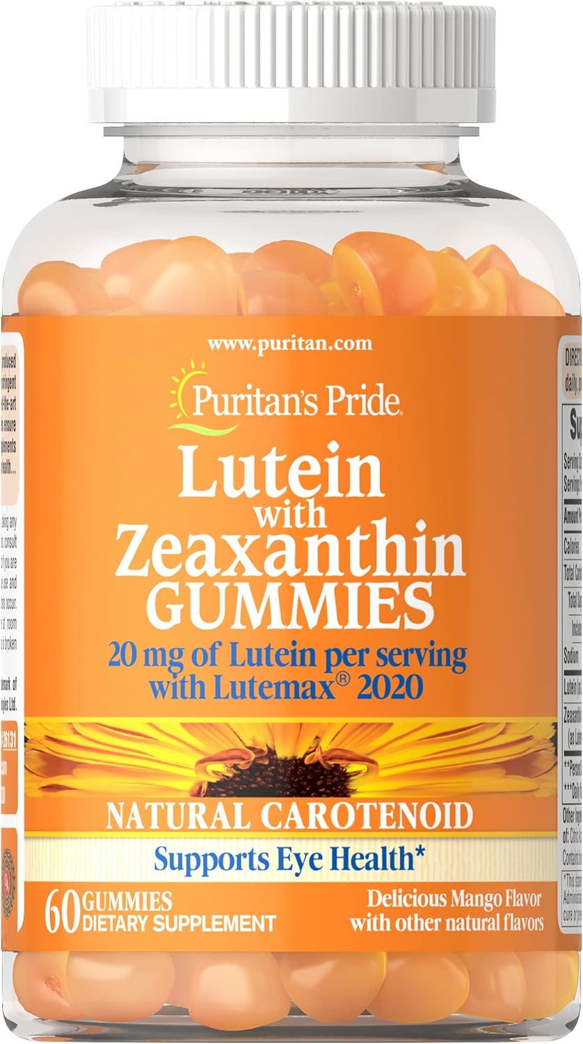 60-Count Puritan's Pride Lutein and Zeaxanthin Gummies for Eye Health