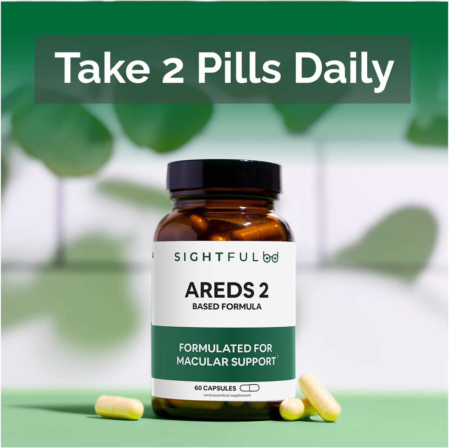 60 Count Sightful AREDS 2 Eye Vitamins with Lutein & Zeaxanthin | Made in USA