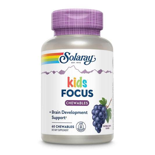60 Count Solaray Focus for Children Supplements - Improve Focus and Concentration with Natural Ingredients