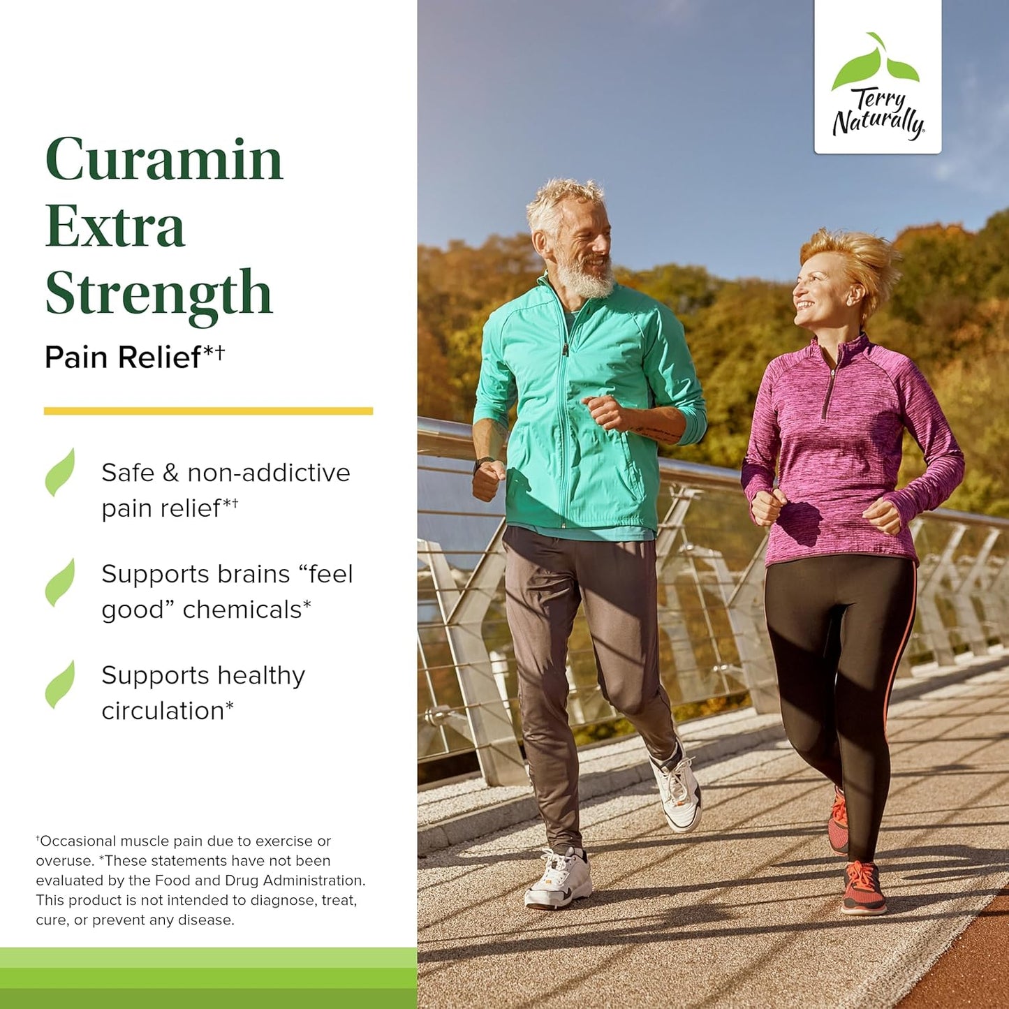 60-Count Terry Naturally Curamin Extra Strength Tablets - Natural Pain Relief with Curcumin, Boswellia & DLPA - Non-GMO, Vegan, Gluten Free