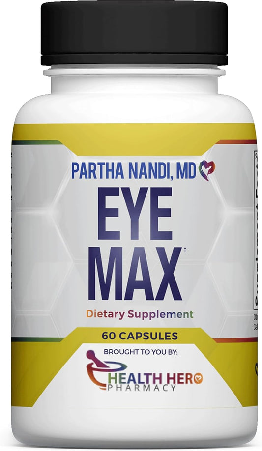 60 Count Vegan Eye Vitamins for Macular Degeneration & Eye Health with Lutein & Zeaxanthin by Dr. Partha Nandi, MD