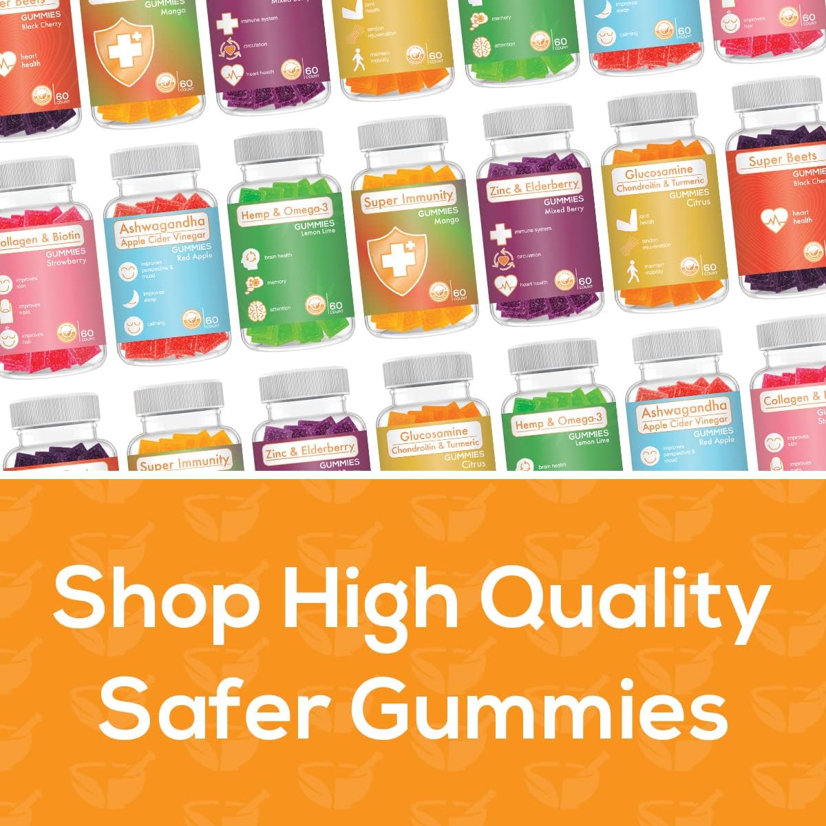 60 Count Vegan Glucosamine Chondroitin Turmeric Citrus Gummy Vitamins for Joint Health & Mobility - Non-GMO & Gluten Free Joint Support Gummies - Tendon Rejuvenation & Inflammation Relief - Orange Flavor