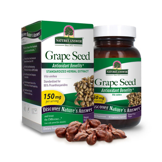60-Count Vegetarian Capsules with Grape Seed Extract for Immune Support, Antioxidants, Cognitive Function, and Cardiovascular Health