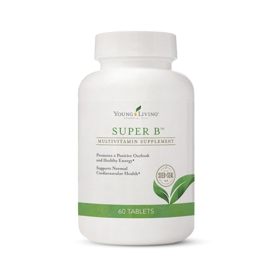 60-Count Young Living Super B Tablets with B Vitamins, Minerals, and Folate for Healthy Energy Levels, Keto-Friendly