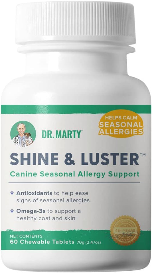 60 Ct. Dr. Marty Shine & Luster Chewables for Dogs - Seasonal Allergy Support