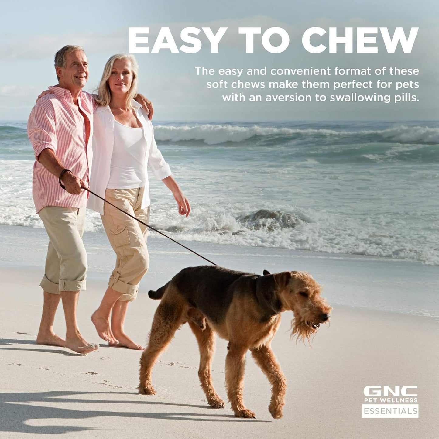 60 ct GNC Essentials Dog Multivitamin Soft Chews with Salmon Oil - Bacon Flavor Chewable Supplement Boosts Immune System