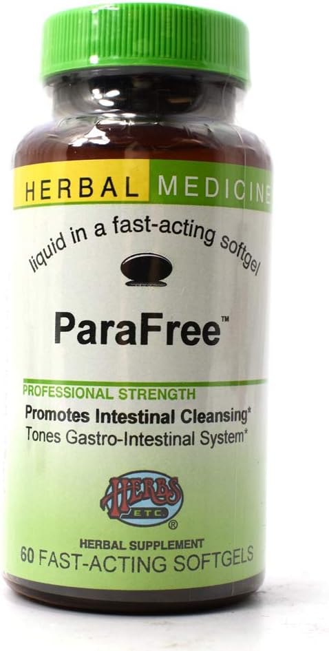 60 ct Herbs Etc. ParaFree Softgels - Herbal Supplement for Intestinal Health